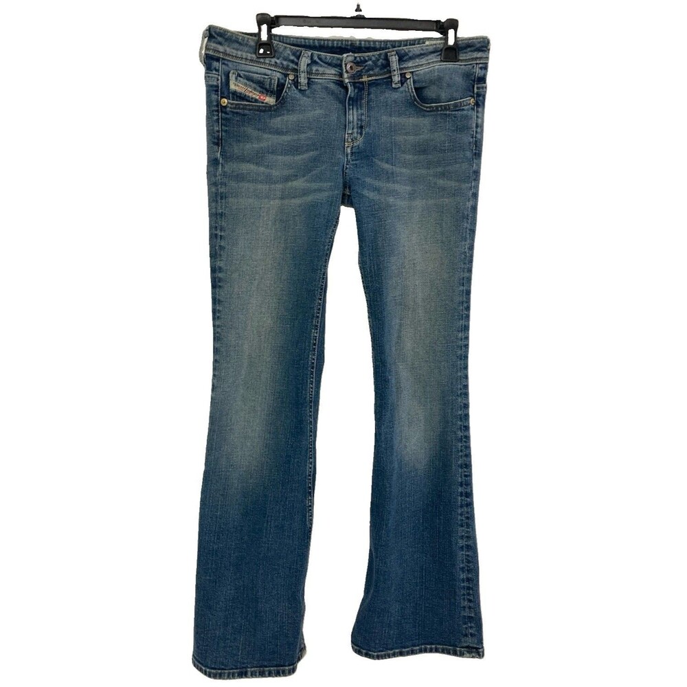 Women's VTG Diesel Bebel Bootcut Jeans Y2K Medium Wash Blue Sz 31x32 Italy Made